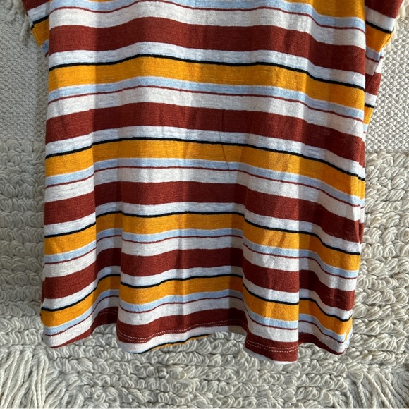 FRAME sunrise multi striped linen tank top S - Picture 3 of 10